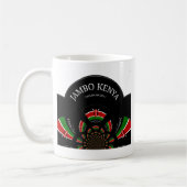 Kenyan Flag Inspiriert Jambo Willkommensdesign Art Kaffeetasse (Links)