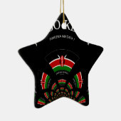 Kenyan Flag Inspiriert Jambo Willkommensdesign Art Keramikornament (Rechts)