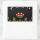 Kenyan Flag Inspiriert Jambo Willkommensdesign Art Rechteckiger Aufkleber (Tasche)