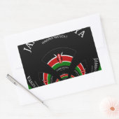 Kenyan Flag Inspiriert Jambo Willkommensdesign Art Rechteckiger Aufkleber (Umschlag)