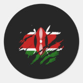 Kenyan Flag Kenya Runder Aufkleber (Vorderseite)