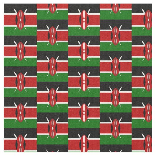 Kenyan Flag & Kenya Trendy Fabric /mode Stoff (Nahaufnahme)