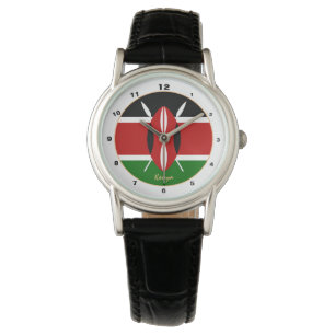 Kenyan Flag & Kenya trendy mode /design watch Armbanduhr