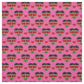 Kenyan Flag & Red Heart Modefabrik /Kenia Stoff (Muster)