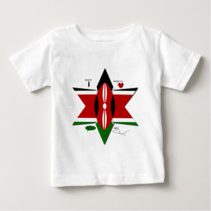 Kenyan Flag Safari Design: Liste der Bucket-Server Baby T-shirt