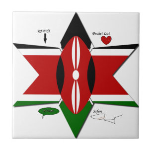 Kenyan Flag Safari Design: Liste der Bucket-Server Fliese