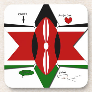 Kenyan Flag Safari Design: Liste der Bucket-Server Untersetzer