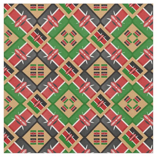 Kenyan Flag & Trendy Kenya Fabric Mode GLD Stoff (Nahaufnahme)