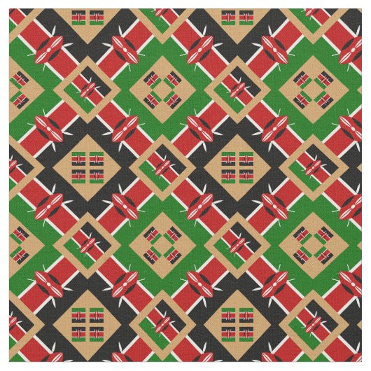 Kenyan Flag & Trendy Kenya Fabric Mode GLD Stoff (Nahaufnahme)