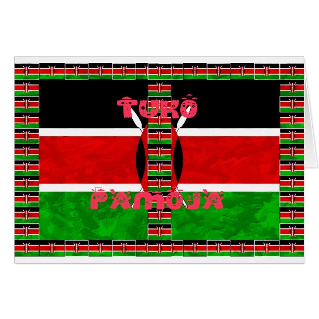 Kenyan Flag Unity: Tuko Pamoja Design (Vorderseite (Horizontal))