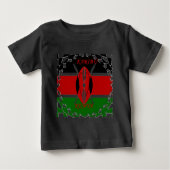 Kenyan Flag Unity: Tuko Pamoja Design Baby T-shirt (Vorderseite)