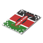 Kenyan Flag Unity: Tuko Pamoja Design Notizblock (Rotiert)