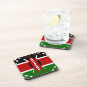 Kenyan Flag Unity: Tuko Pamoja Design Untersetzer (Rechte Seite)