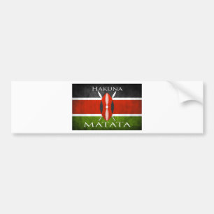 Kenyan-Flagge Hakuna Matata Autoaufkleber