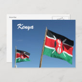 kenyan flags postkarte (Vorne/Hinten)