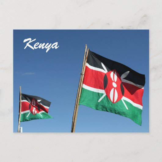 kenyan flags postkarte (Vorderseite)