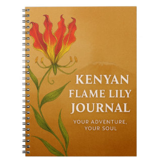 Kenyan Flame Lily Journal – Soulful Notebook  Notizblock
