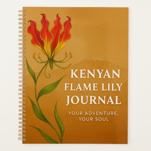 Kenyan Flame Lily Journal – Soulful Notebook Planer (Vorderseite)
