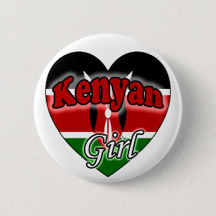 Kenyan Girl Button
