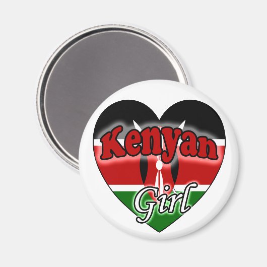 Kenyan Girl Magnet (Vorderseite/Rückseite)