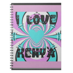 Kenyan Heart Art: Ich Liebe Kenya Notizblock