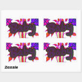 Kenyan Heart Art: Ich Liebe Kenya Rechteckiger Aufkleber (Blatt)