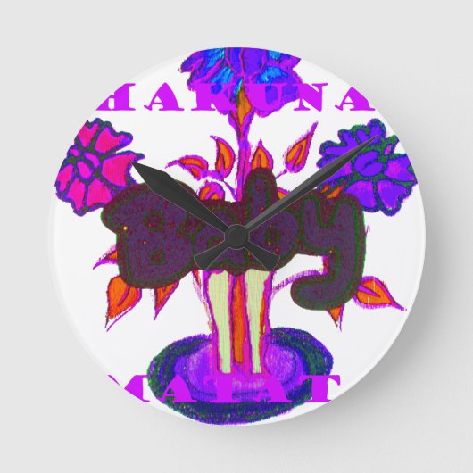 Kenyan Heart Art: Ich Liebe Kenya Runde Wanduhr (Vorderseite)