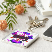 Kenyan Heart Art: Ich Liebe Kenya Schlüsselanhänger (Seite)