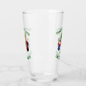 Kenyan Irish American Flag Kleeblatt Personalisier Glas (Links)