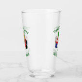 Kenyan Irish American Flag Kleeblatt Personalisier Glas (Rechts)