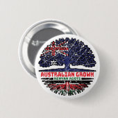 Kenyan Kenya Australian Australia Tree Roots Flag Button (Vorne & Hinten)