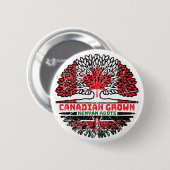 Kenyan Kenya Canadian Canada Tree Roots Flag Button (Vorne & Hinten)