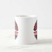 Kenyan Kenya Canadian Canada Tree Roots Flag Kaffeetasse (Mittel)