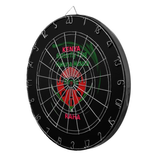 Kenyan Love Colors Dart Board Dartscheibe (Vorderseite rechts)
