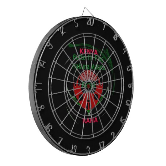 Kenyan Love Colors Dart Board Dartscheibe (Vorderseite Links)