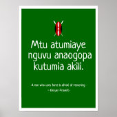 Kenyan Proverb Poster (Vorne)