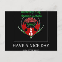 Kenyan Schild Design: Schmetterlingsflagge.