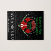 Kenyan Schild Design: Schmetterlingsflagge. Puzzle (Horizontal)