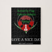 Kenyan Schild Design: Schmetterlingsflagge. Puzzle (Vertikal)