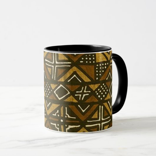 Kenyan-Schlamm-Stoff-Muster #1 Tasse (VorderseiteRechts)