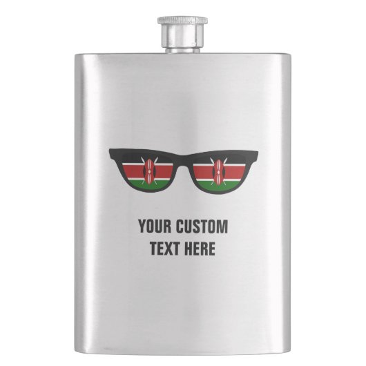 Kenyan Shades benutzerdefinierte Flasche Flachmann (Vorderseite)