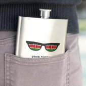 Kenyan Shades benutzerdefinierte Flasche Flachmann (Beispiel)