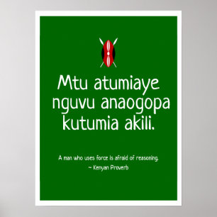 Kenyan-Sprichwort Poster