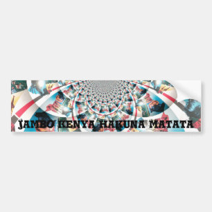 Kenyan Tapestry Kaleidoskop Art Print Autoaufkleber