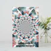 Kenyan Tapestry Kaleidoskop Art Print Briefpapier (Stehend Vorderseite)