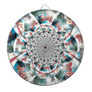 Kenyan Tapestry Kaleidoskop Art Print Dartscheibe