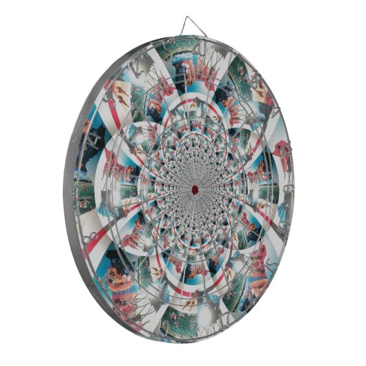 Kenyan Tapestry Kaleidoskop Art Print Dartscheibe (Vorderseite Links)