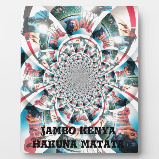 Kenyan Tapestry Kaleidoskop Art Print Fotoplatte (Vorderseite)