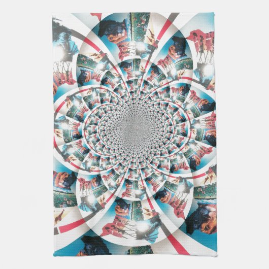 Kenyan Tapestry Kaleidoskop Art Print Handtuch (Vertikal)
