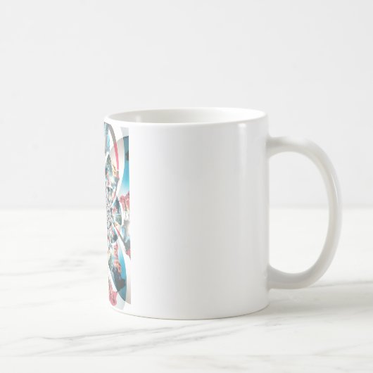 Kenyan Tapestry Kaleidoskop Art Print Kaffeetasse (Rechts)
